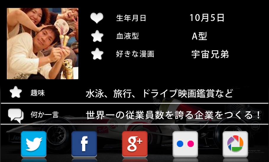 プロフィールページ